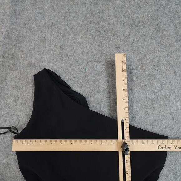 Chiara Boni Jumpsuit Womens 40/Small/4? One Shoulder Velvet Floral Overskirt - Picture 12 of 16